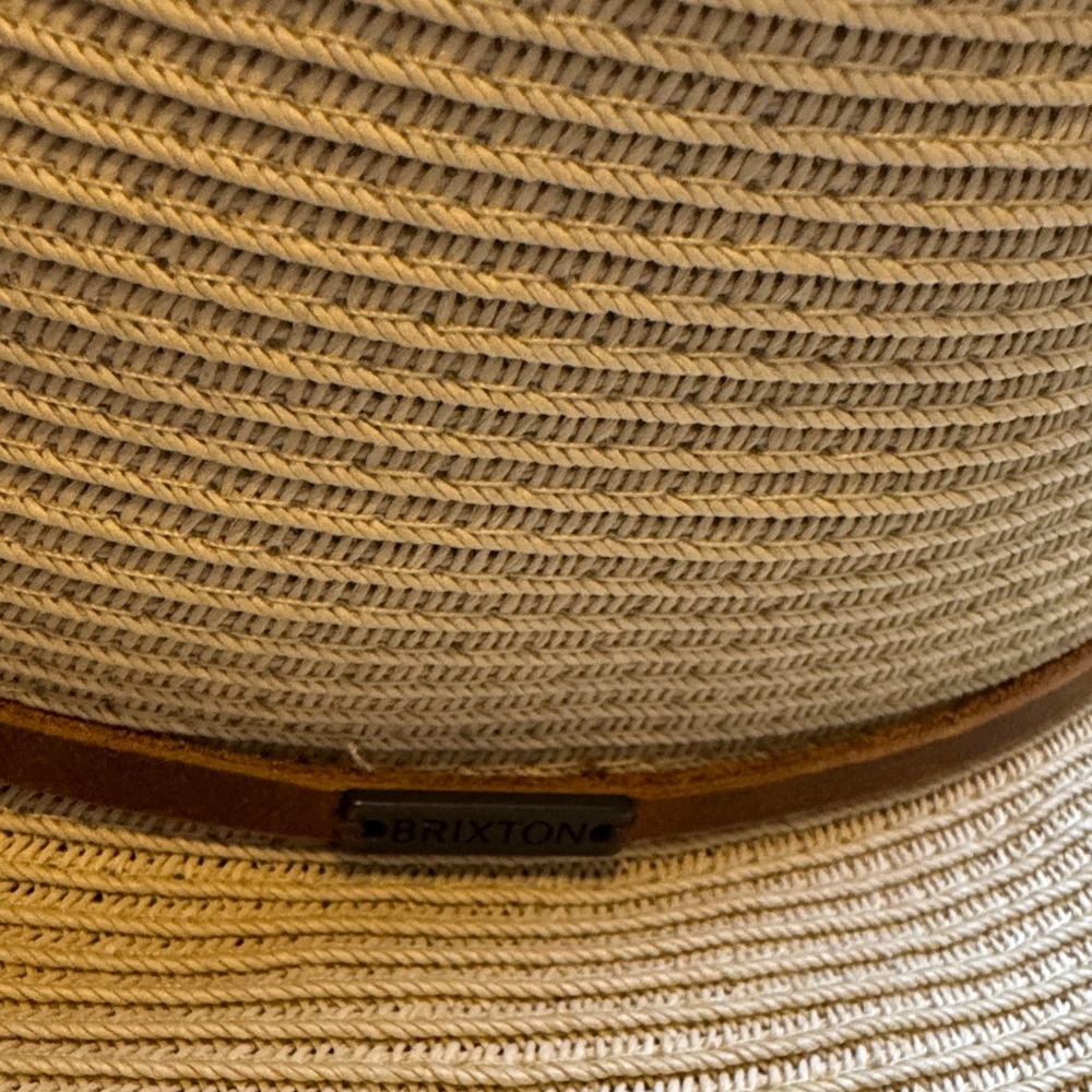 Brixton Beige Straw Hat with Leather Wrap - Picture 4 of 6